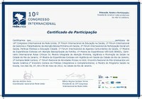 Certificados on line do 10º Congresso